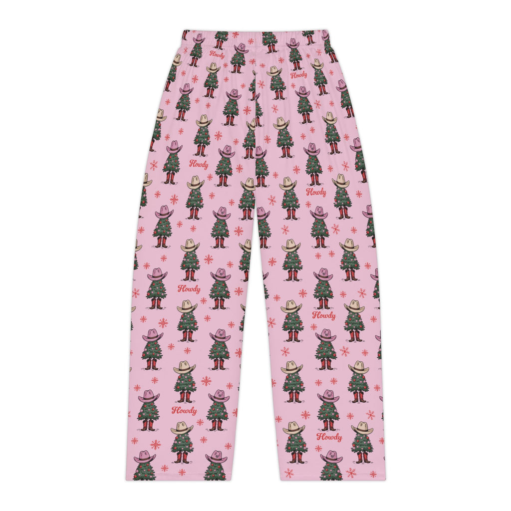 Womens Howdy Christmas Tree PJ Pant Pink
