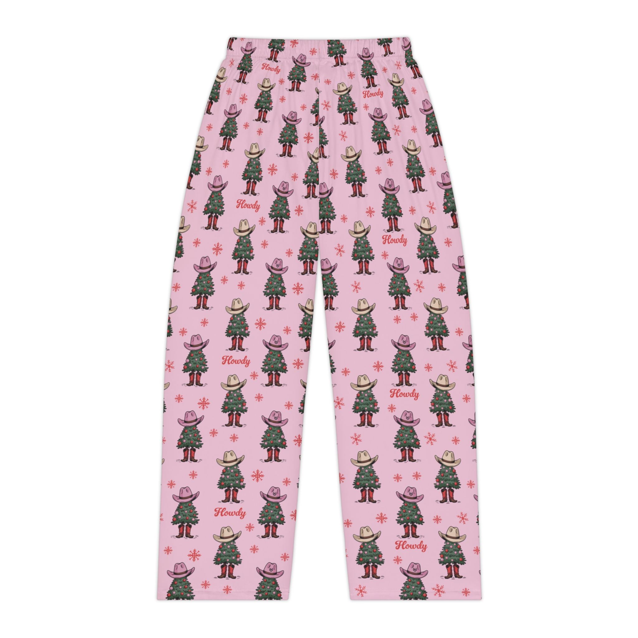 Womens Howdy Christmas Tree PJ Pant Pink