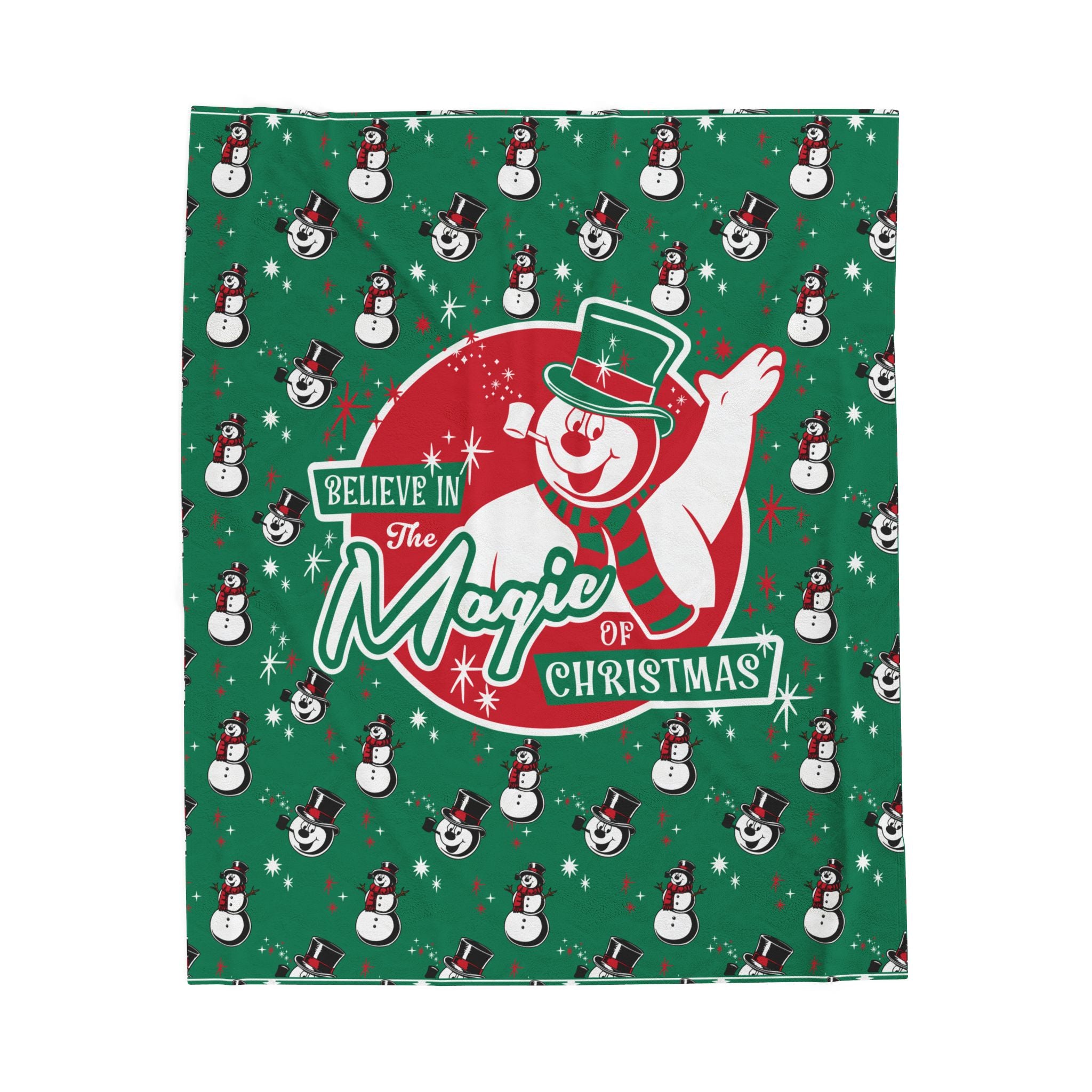 Believe in the Magic of Christmas Velveteen Plush Blanket