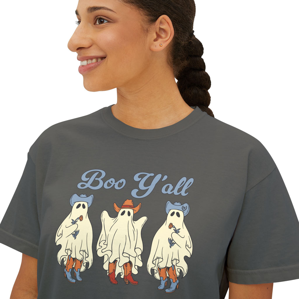 Boo Y'all Boxy Crop Tee