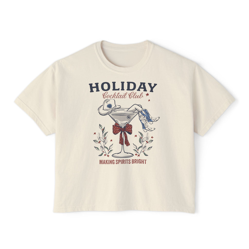 Holiday Cocktail Club Women's Boxy Tee
