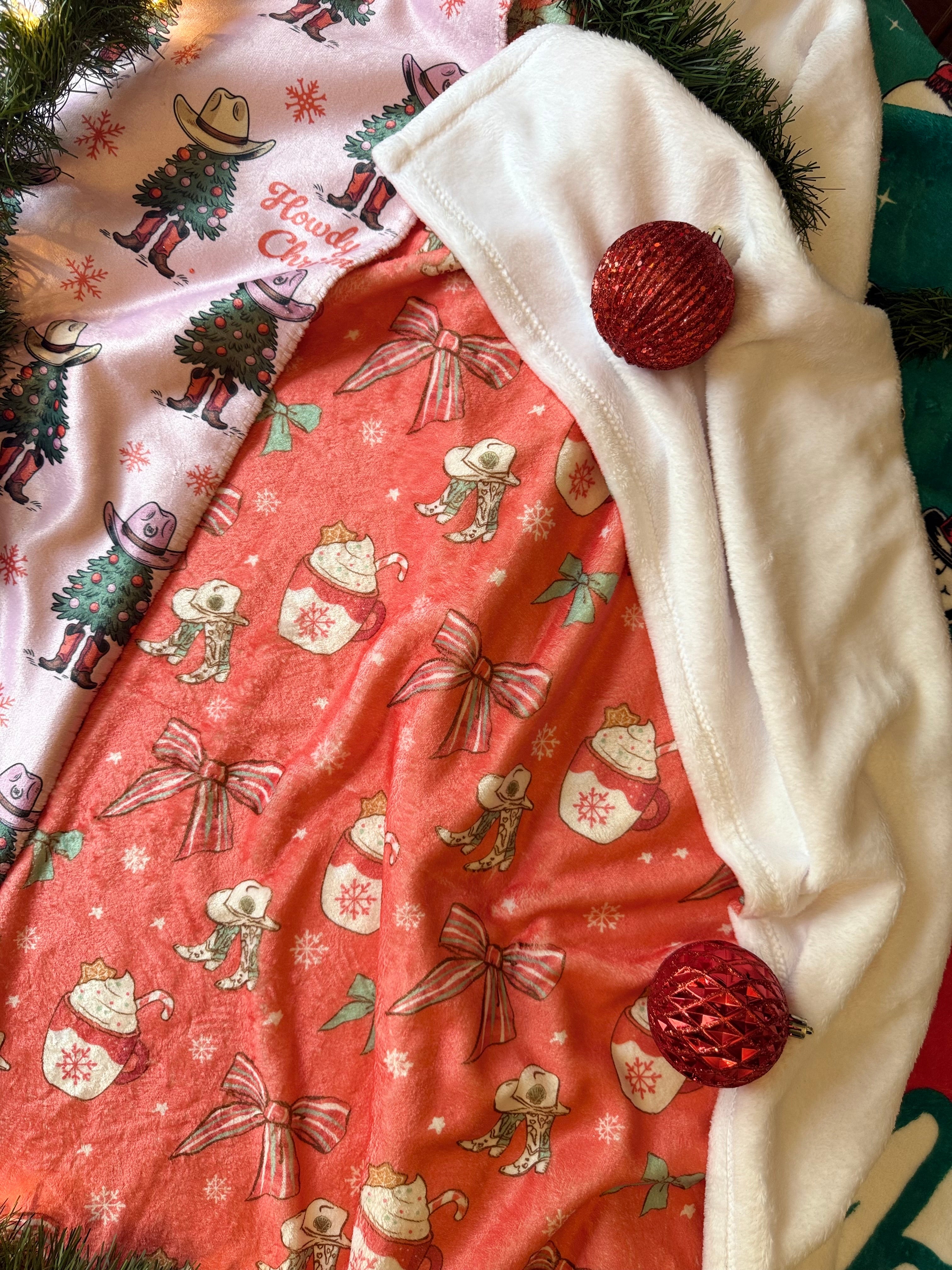 Hot Cocoa Club Velveteen Plush Blanket