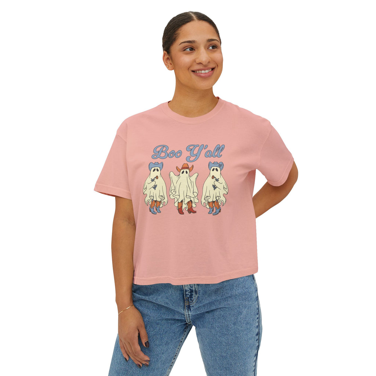 Boo Y'all Boxy Crop Tee