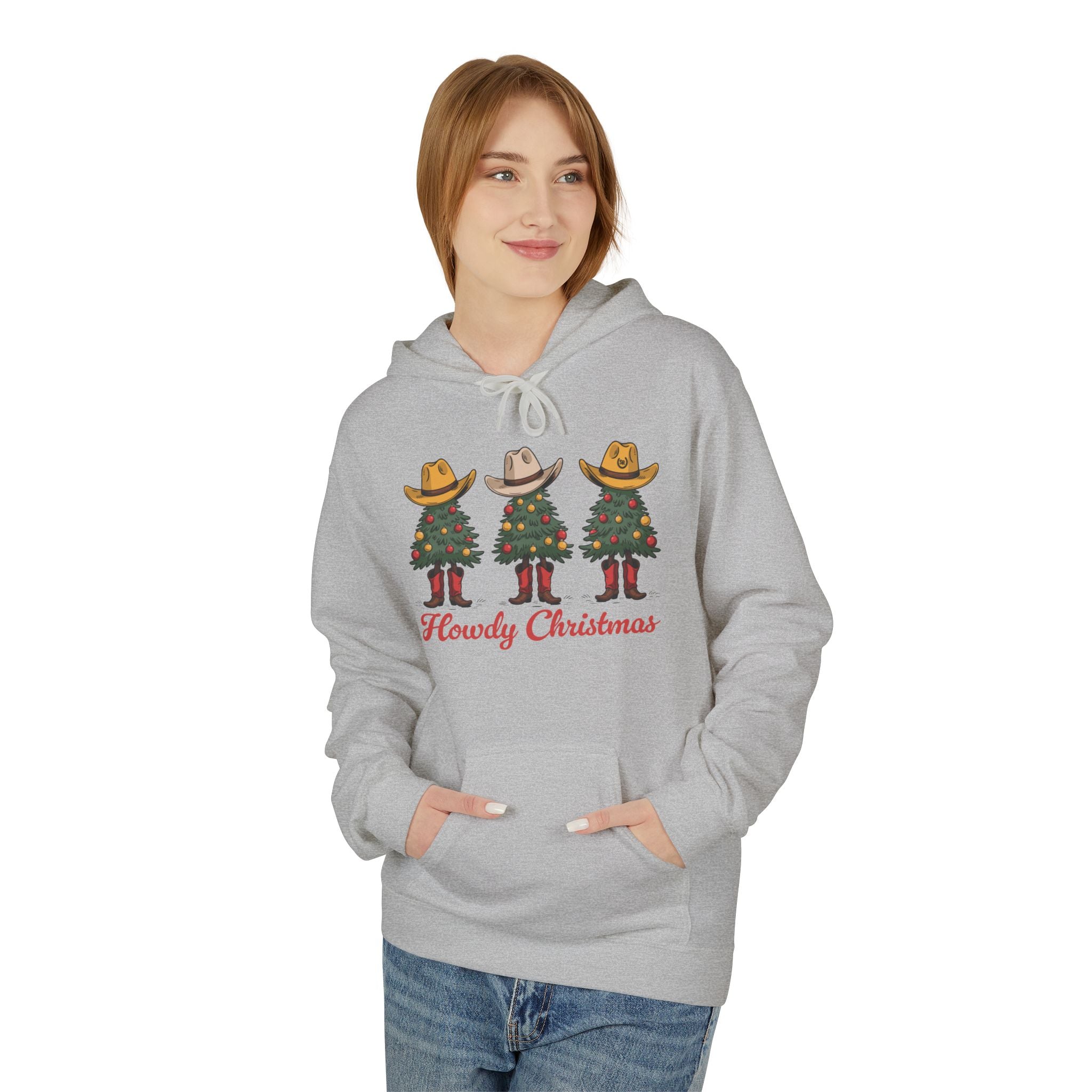Howdy Christmas Unisex Fleece Hoodie