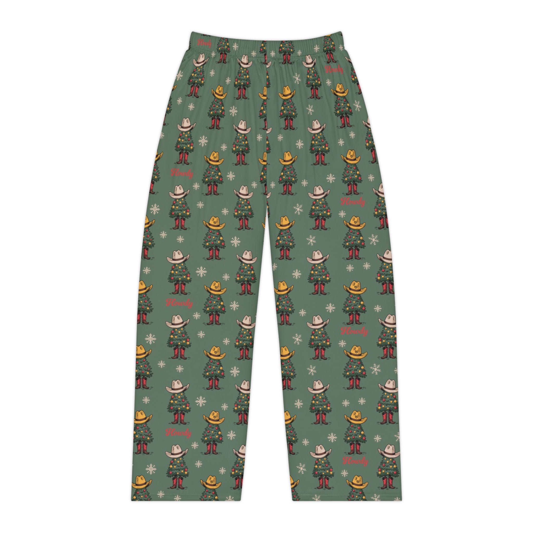 Womens Howdy Christmas Tree PJ Pant Green