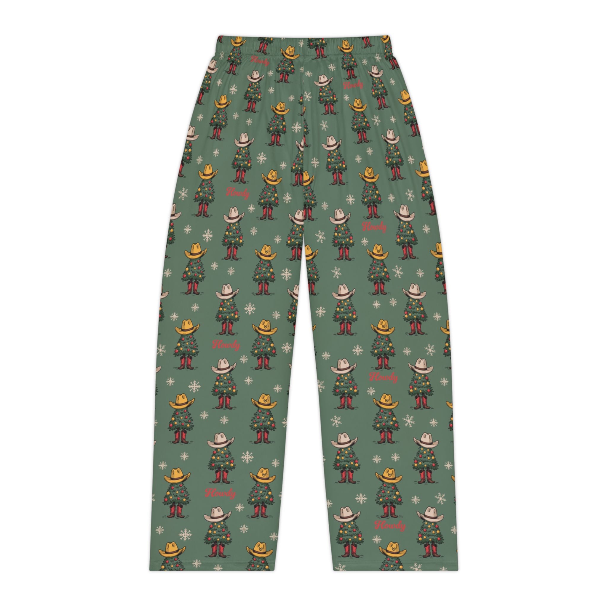 Womens Howdy Christmas Tree PJ Pant Green