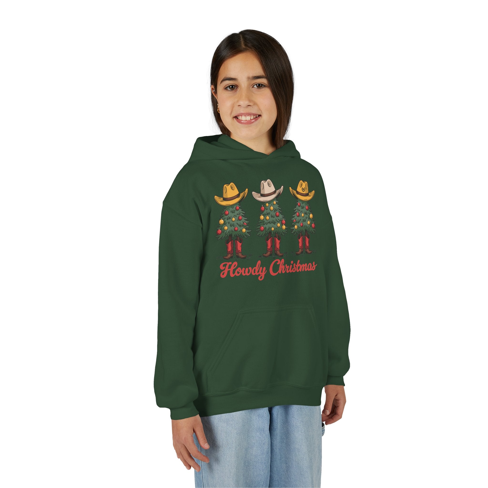 Youth Howdy Christmas Fleece Hoodie