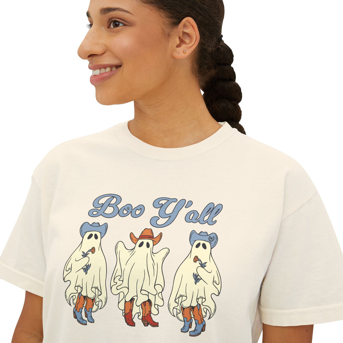 Boo Y'all Boxy Crop Tee