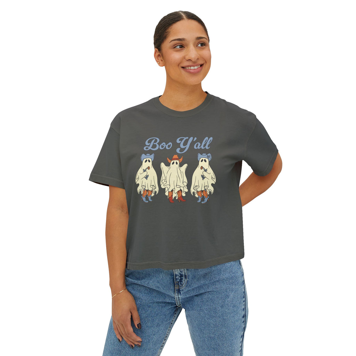 Boo Y'all Boxy Crop Tee