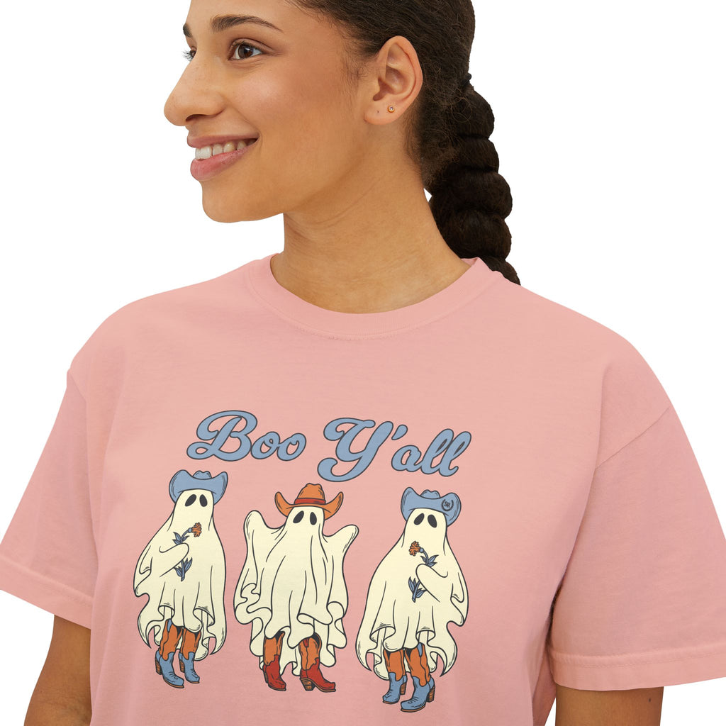 Boo Y'all Boxy Crop Tee