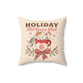 Hot Cocoa Club Faux Suede Pillow